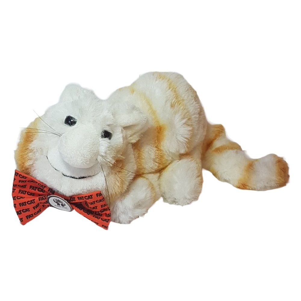 Vintage 1980s Credit Union FAT CAT Plush Stuffed Animal Bank Promotional Money